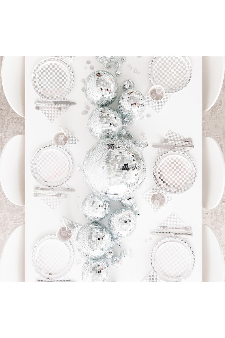 Checkered Dessert Plates, Alternate, color, Dazzling Diamond