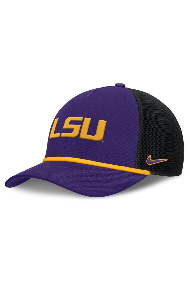 Men's Nike Purple LSU Tigers Rise Primetime Trucker Adjustable Hat, Main, color, Purple
