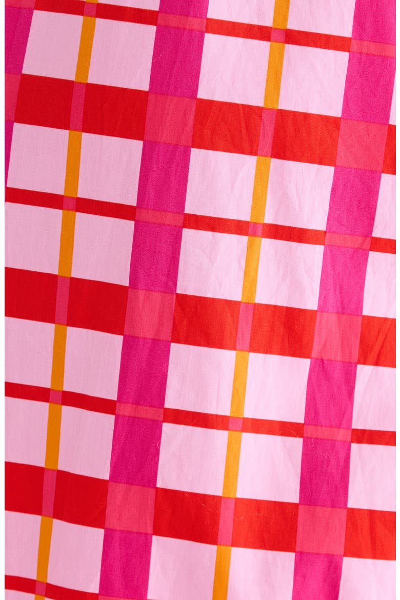 Darvy Plaid Sleeveless Dress, Alternate, color, PINKS-ORANGE