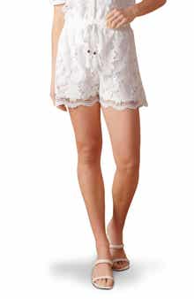 FLYING TOMATO Lace Drawstring Shorts