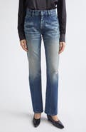 MM6 Maison Margiela Ripped Straight Leg Jeans