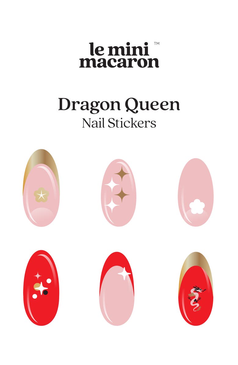 Le Mini Macaron Dragon Queen Nail Stickers, Alternate, color, 