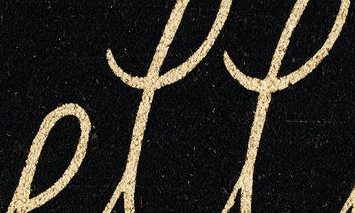 Design Imports Hello Coir Doormat In Black