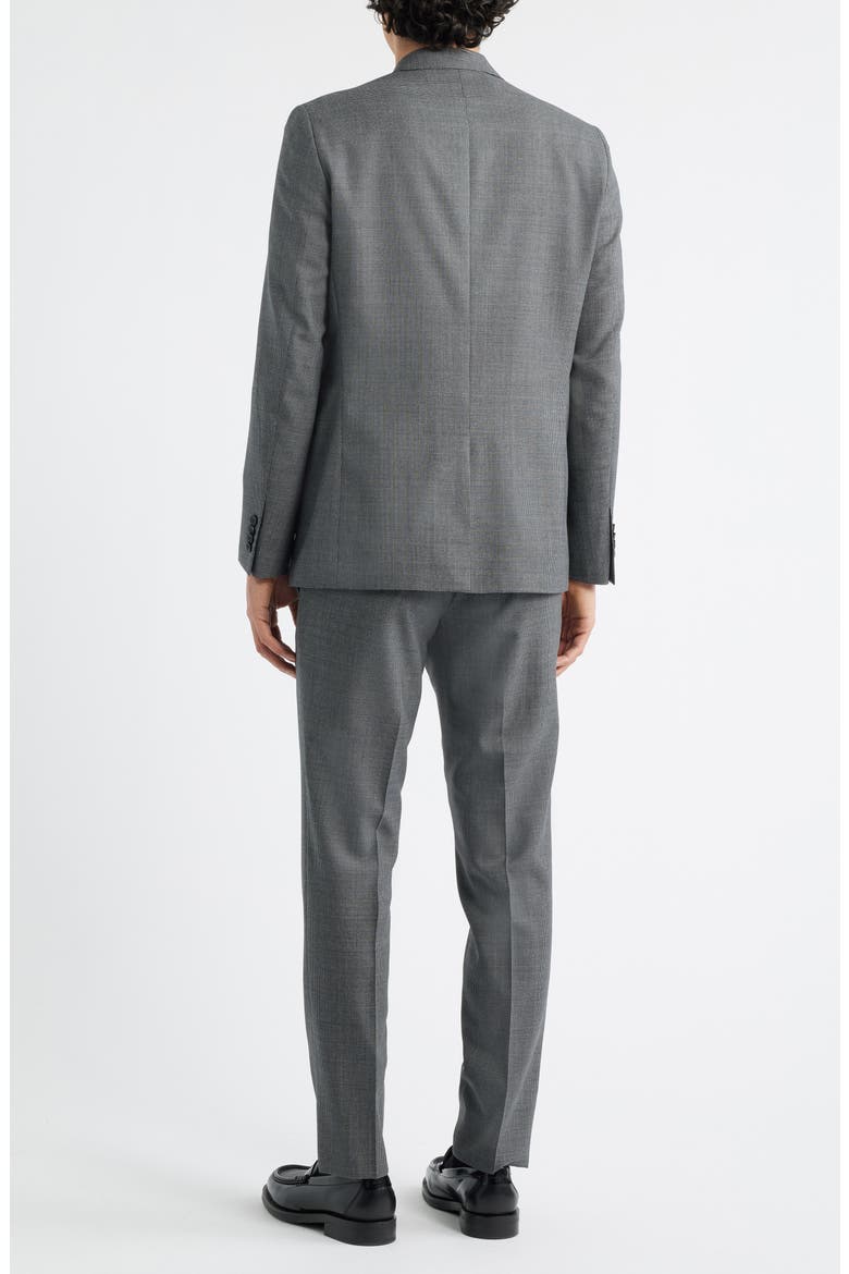 Ross Slim Fit Tick Weave Wool Suit, Alternate, color, GREY