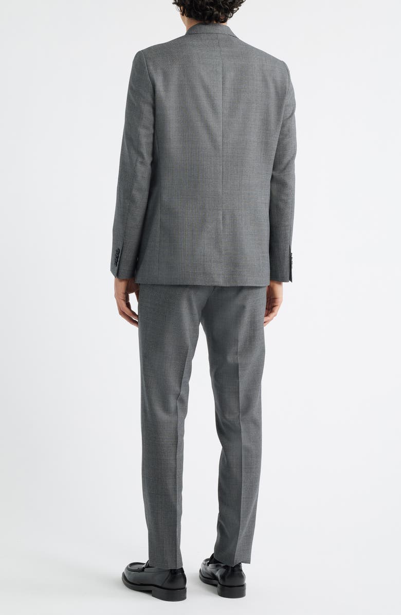 AllSaints Ross Slim Fit Tick Weave Wool Suit, Alternate, color, Grey