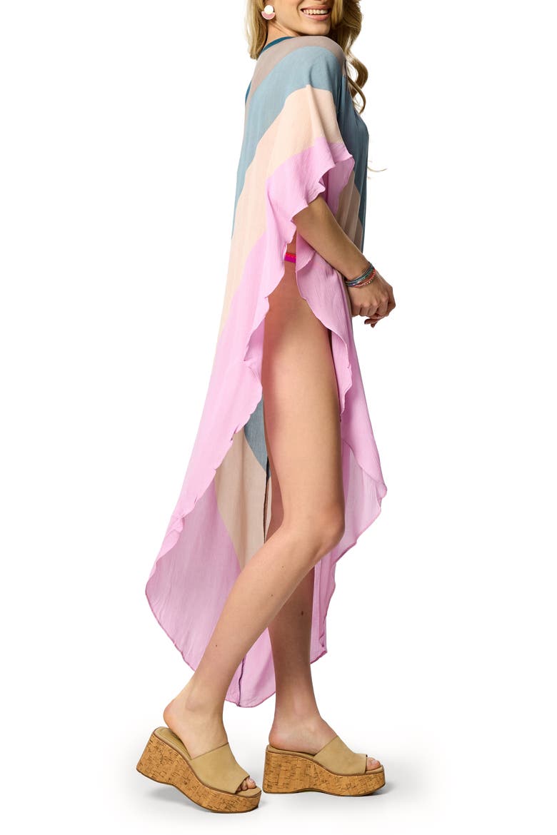 Rainbow Caftan Dress, Alternate, color, BLUE