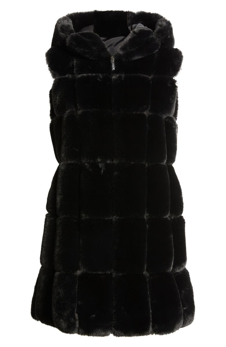 BCBGMAXAZRIA Hooded Faux Fur Vest | Nordstrom