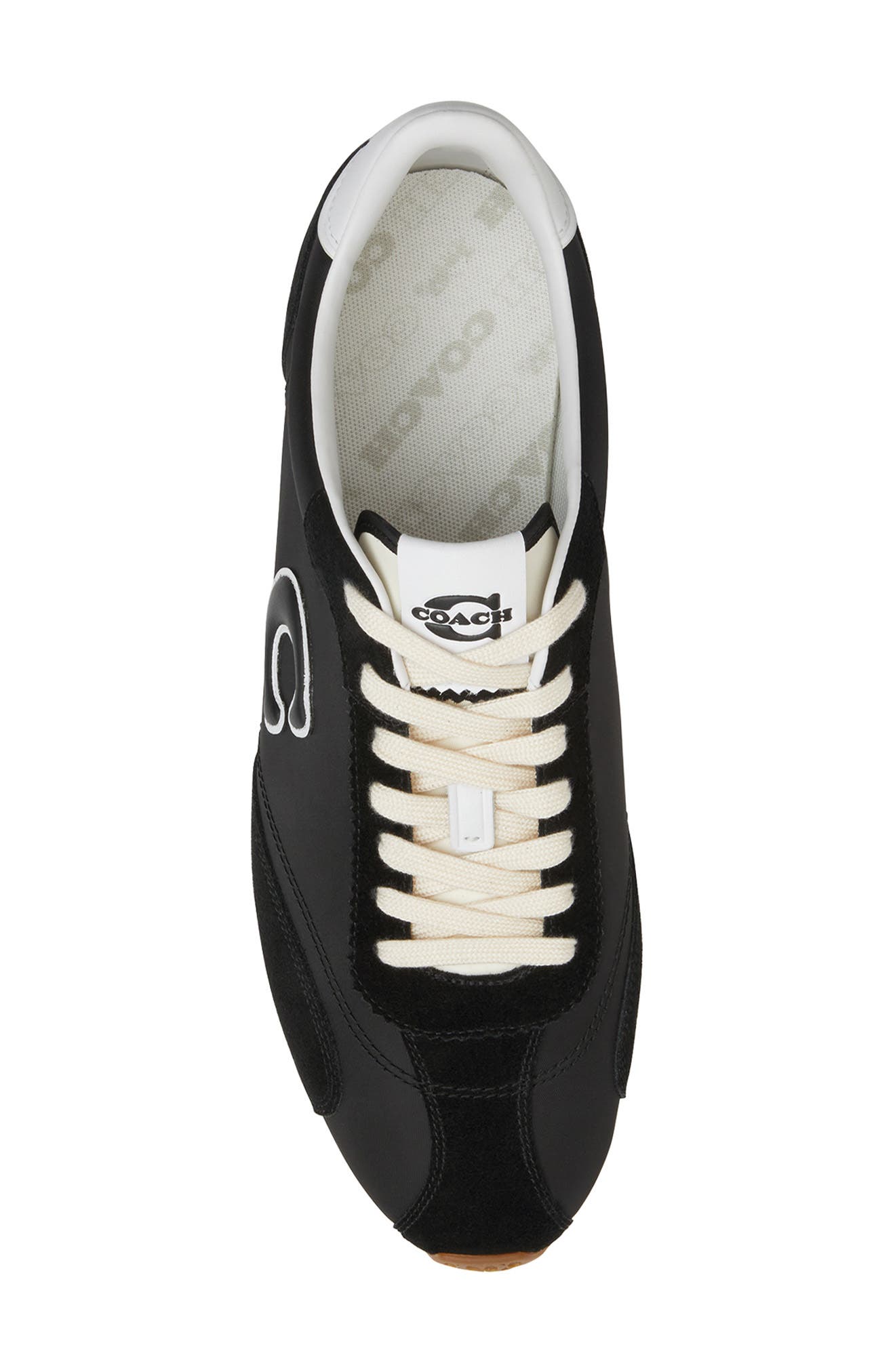 COACH Logo Mixed Media Sneaker, Alternate, color, 