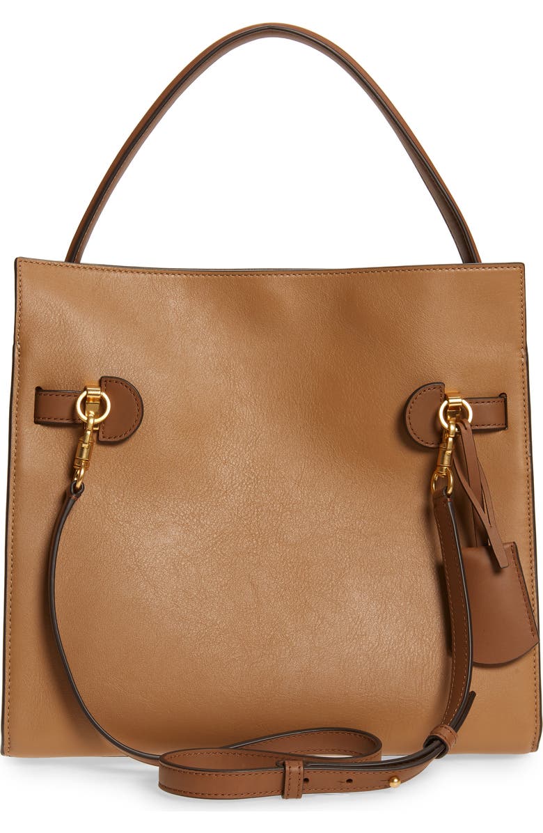 Tory Burch Lee Radziwill Leather Double Bag, Alternate, color,