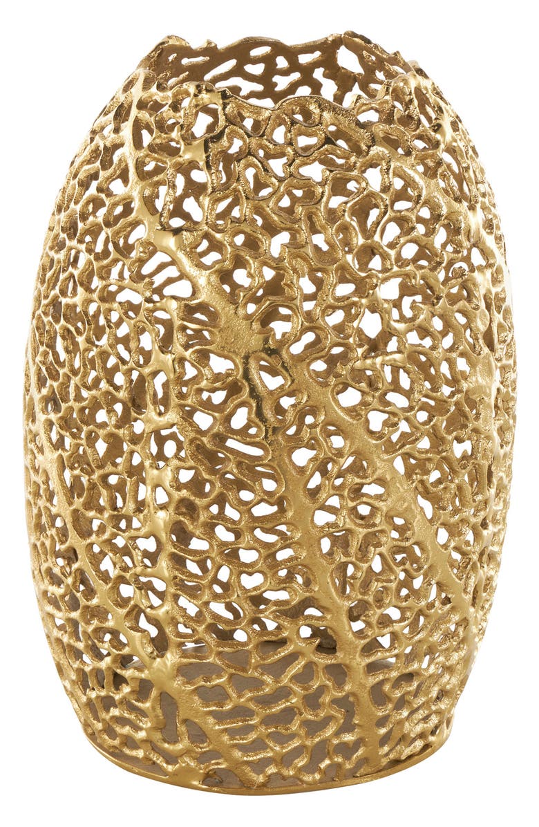 VIVIAN LUNE HOME Textured Metal Vase, Alternate, color,