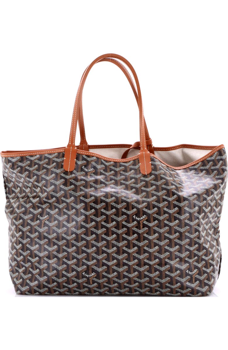 Pre-Owned Goyard Saint Louis Tote Coated Canvas PM, Main, color, Brown