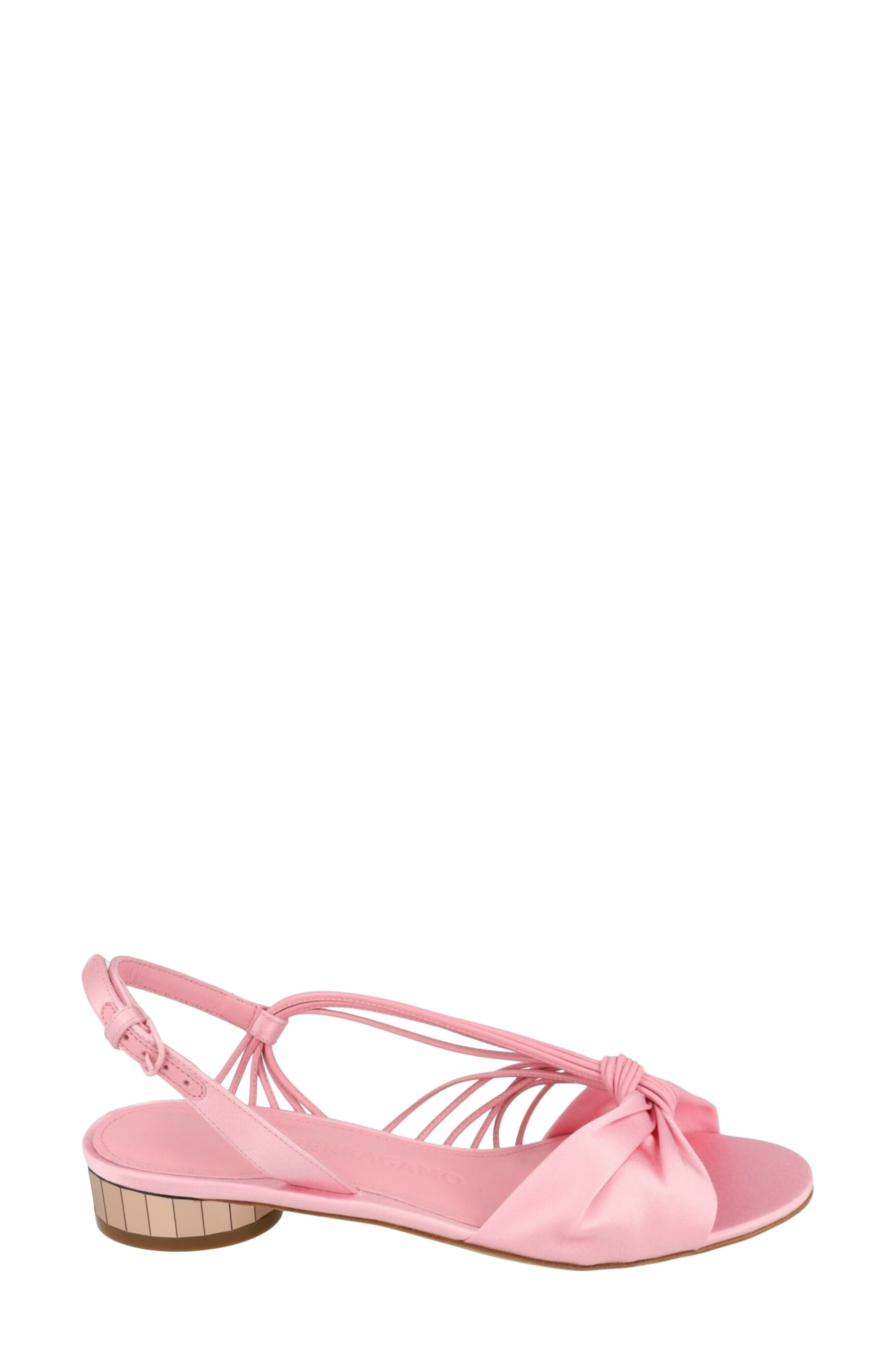 Sabina Mirrored Heel Slingback Sandal, Alternate, color, PINK