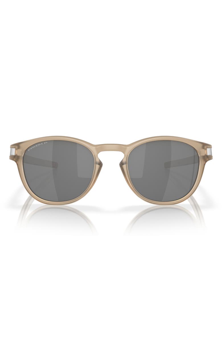 Oakley Latch<sup>™</sup> 53mm Prizm<sup>™</sup> Polarized Round Sunglasses, Main, color, Matte Sepia/Black