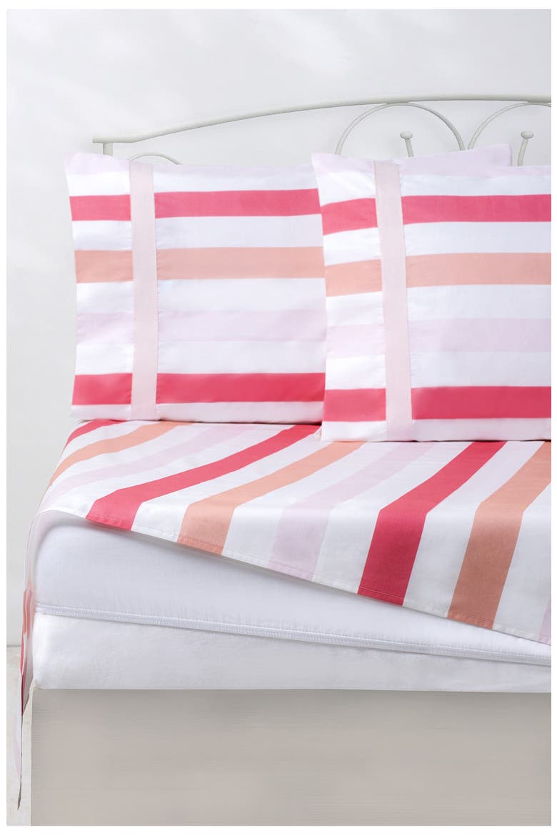 Set of Two Awning Stripe Pillow Sham, Alternate, color, PINK