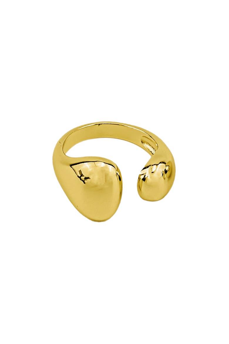 Molten Tapered Open Band Ring, Main, color, GOLD