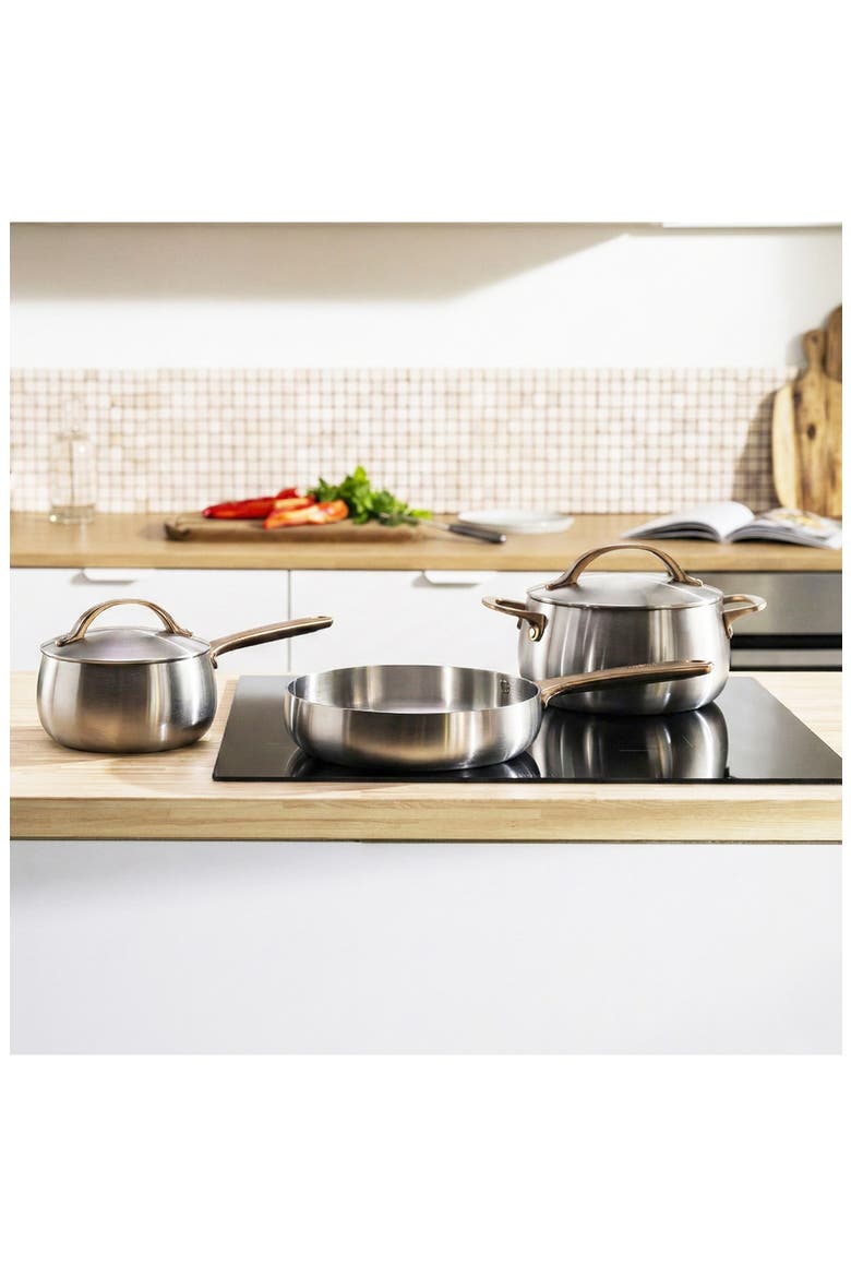 Belly Tri-Ply Stainless Steel 5-Piece Cookware Set, Alternate, color, WARM BLUSH