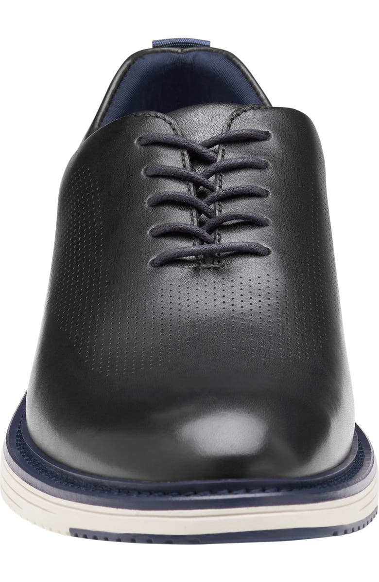 Johnston & Murphy Upton Perforated Plain Toe Oxford, Alternate, color, Black Full Grain