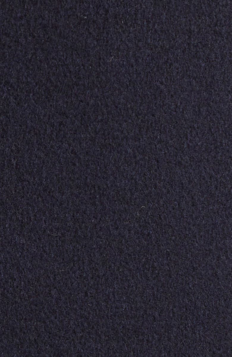 Max Mara Studio Cles Virgin Wool Blend Belted Coat, Alternate, color, Navy