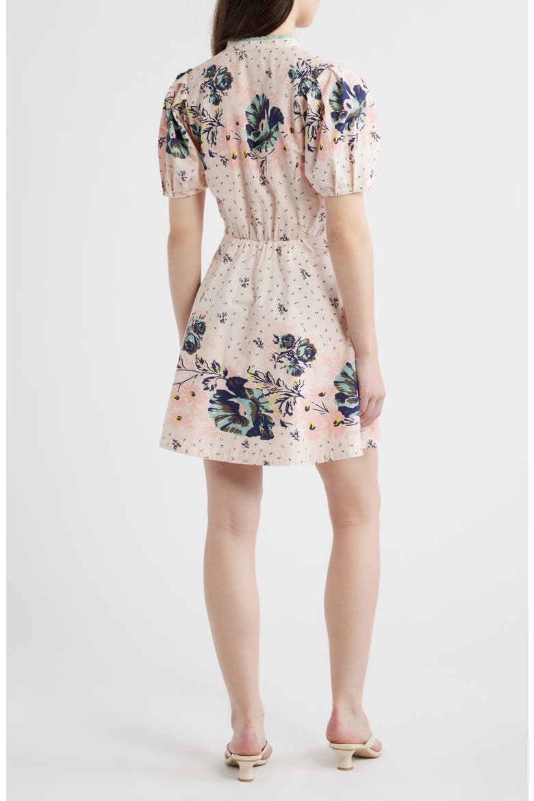 Micah Mixed Floral Print Organic Cotton Poplin Minidress, Alternate, color, LIORA PRINT