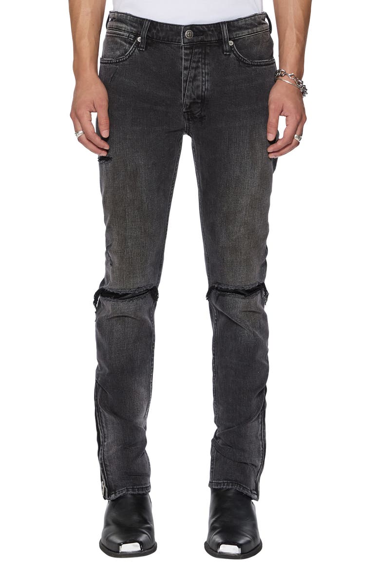 Ksubi Van Winkle Torqued Chamber Skinny Jeans, Main, color, Black