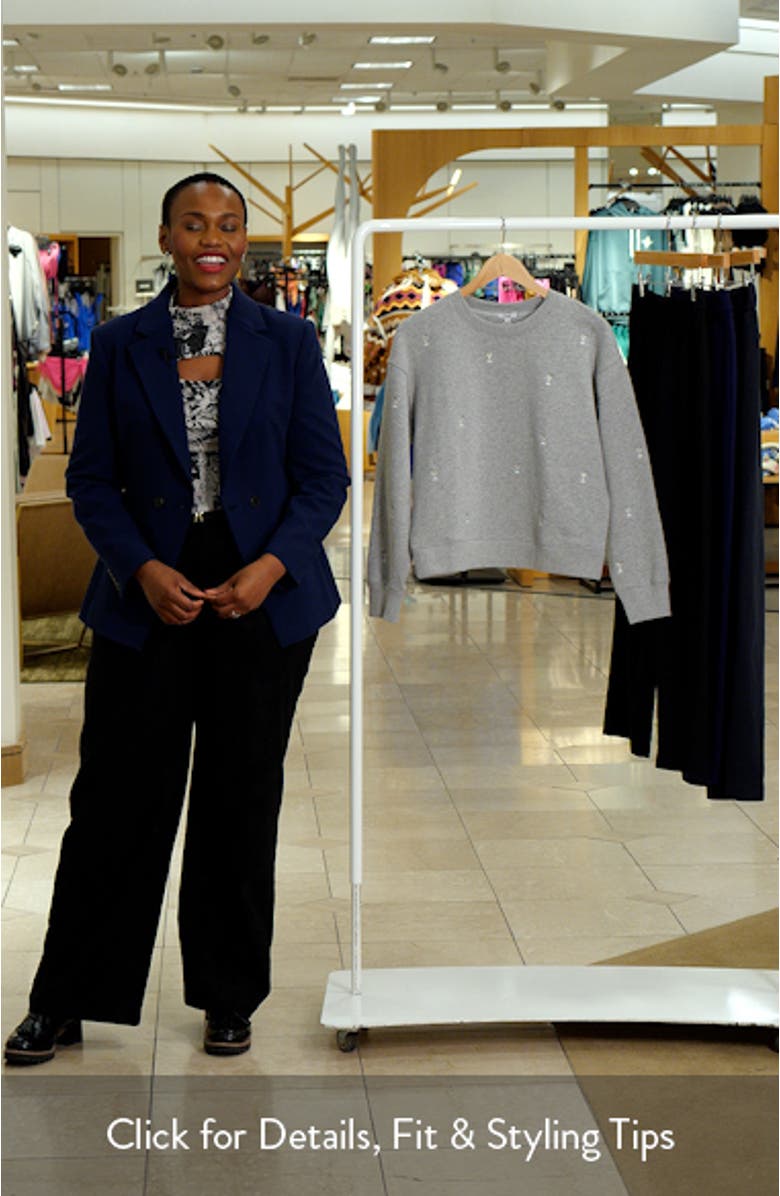 Ramona Martini Embroidered Cotton Sweatshirt, sales video thumbnail