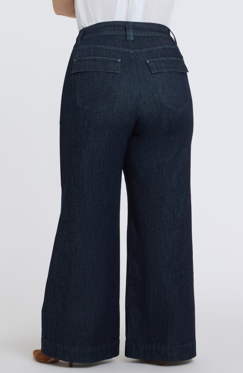 NYDJ Mia Belted High Waist Palazzo Flare Jeans, Alternate, color, Rinse