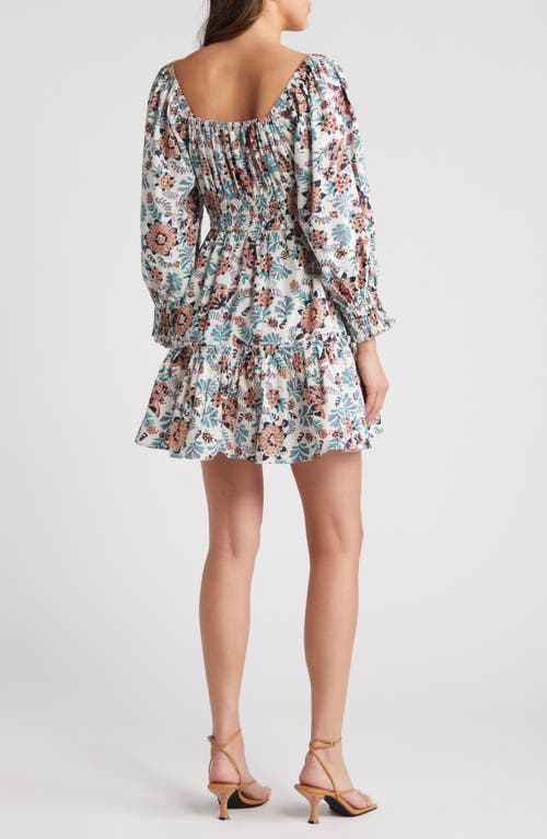 Cleobella Maxine Floral Print Long Sleeve Organic Cotton Minidress In Miramonte Print