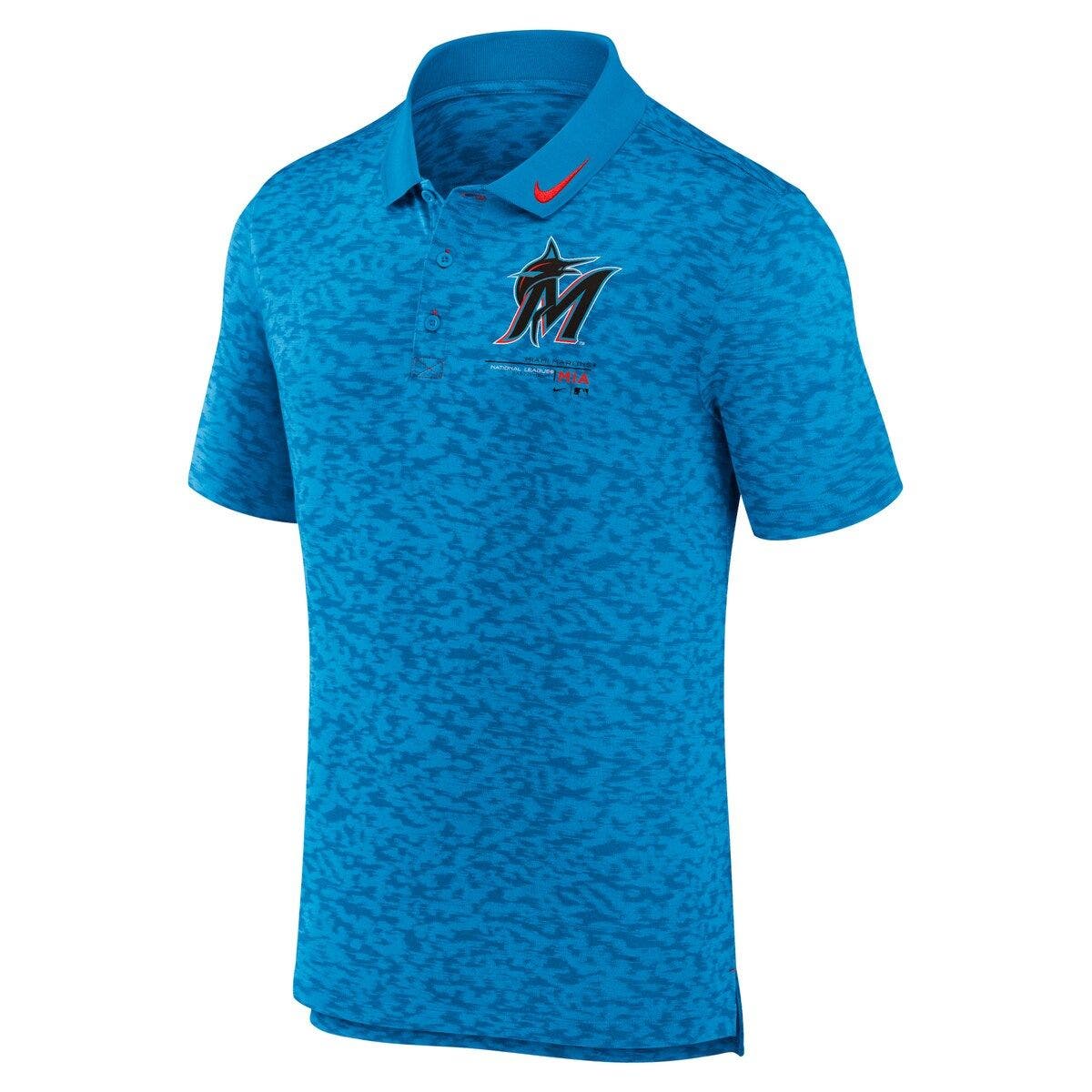 Men's Nike  Blue Miami Marlins Next Level Performance Polo - image 2