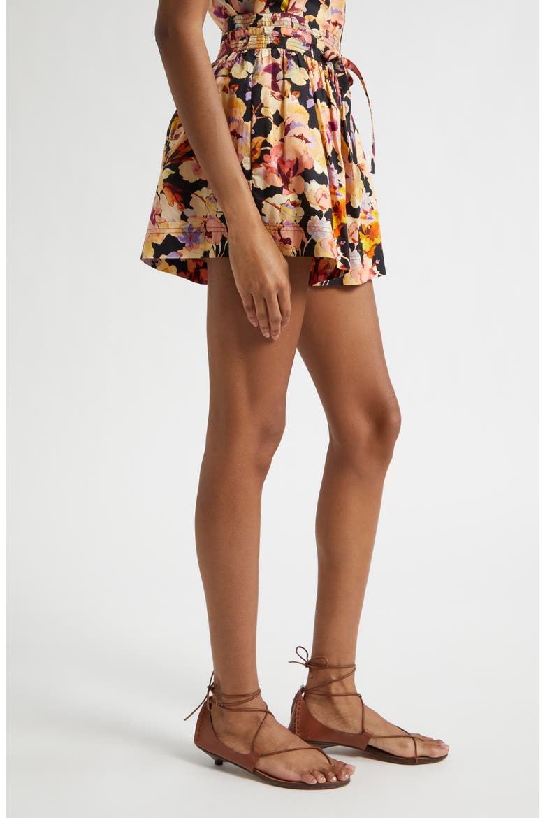 Rowan Floral Cotton Shorts, Alternate, color, NIGHT BLOOM