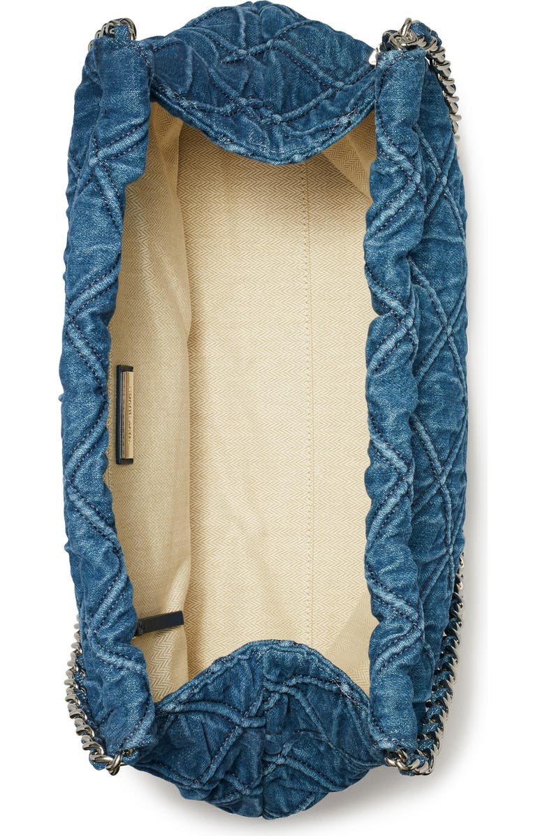 Tory Burch Fleming Soft Quilted Denim Hobo Bag, Alternate, color, Denim