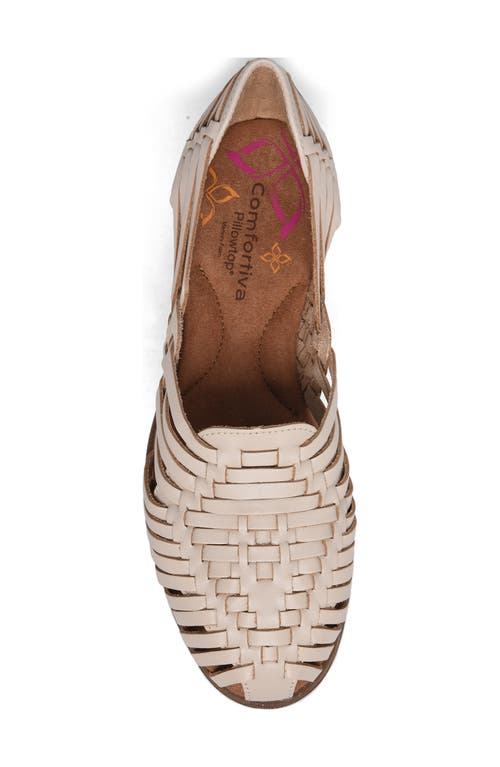 Comfortiva Ranier Huarache Flat In Neutral