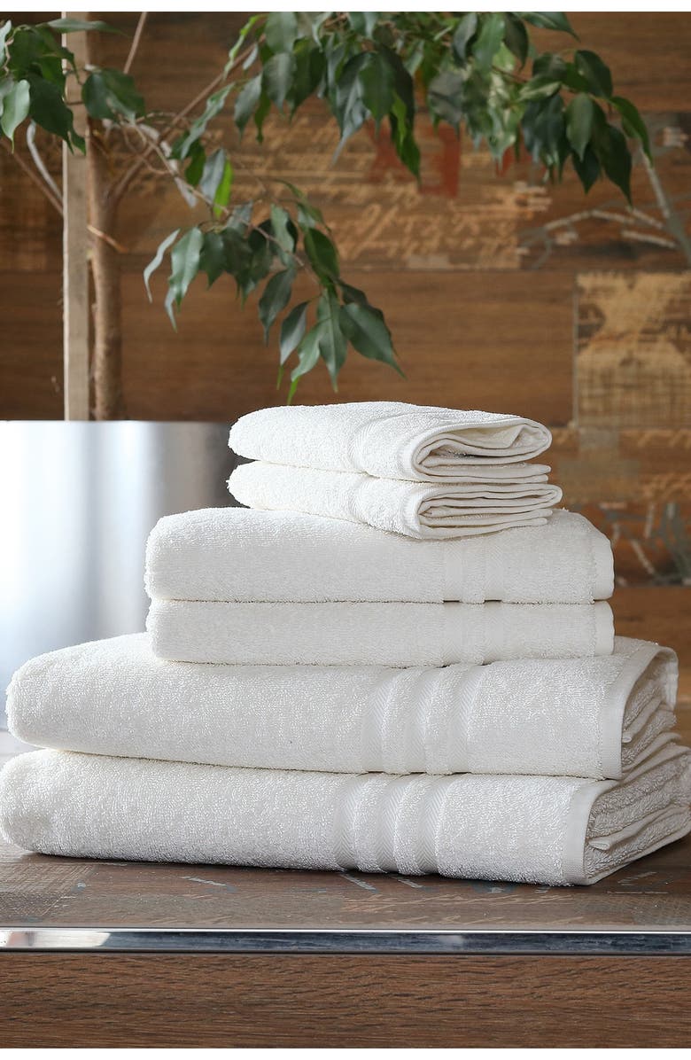 Linum Home Textiles Denzi 6-Piece Towel Set - Cream, Alternate, color, Cream