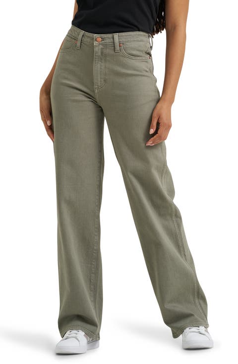 High Waist Loose Straight Leg Jeans (Shadow)