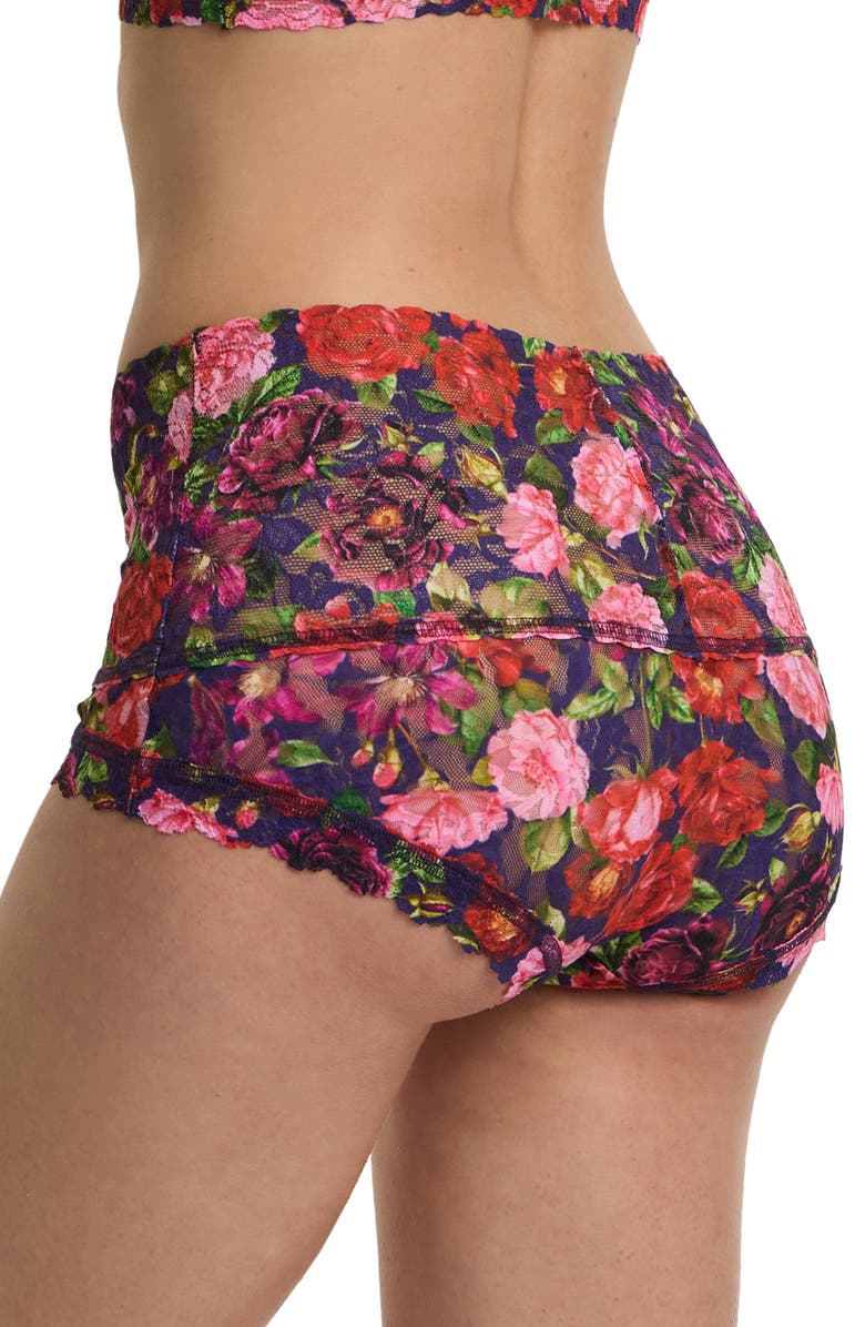 Hanky Panky Printed Lace Boyshorts, Alternate, color, Winters Tale