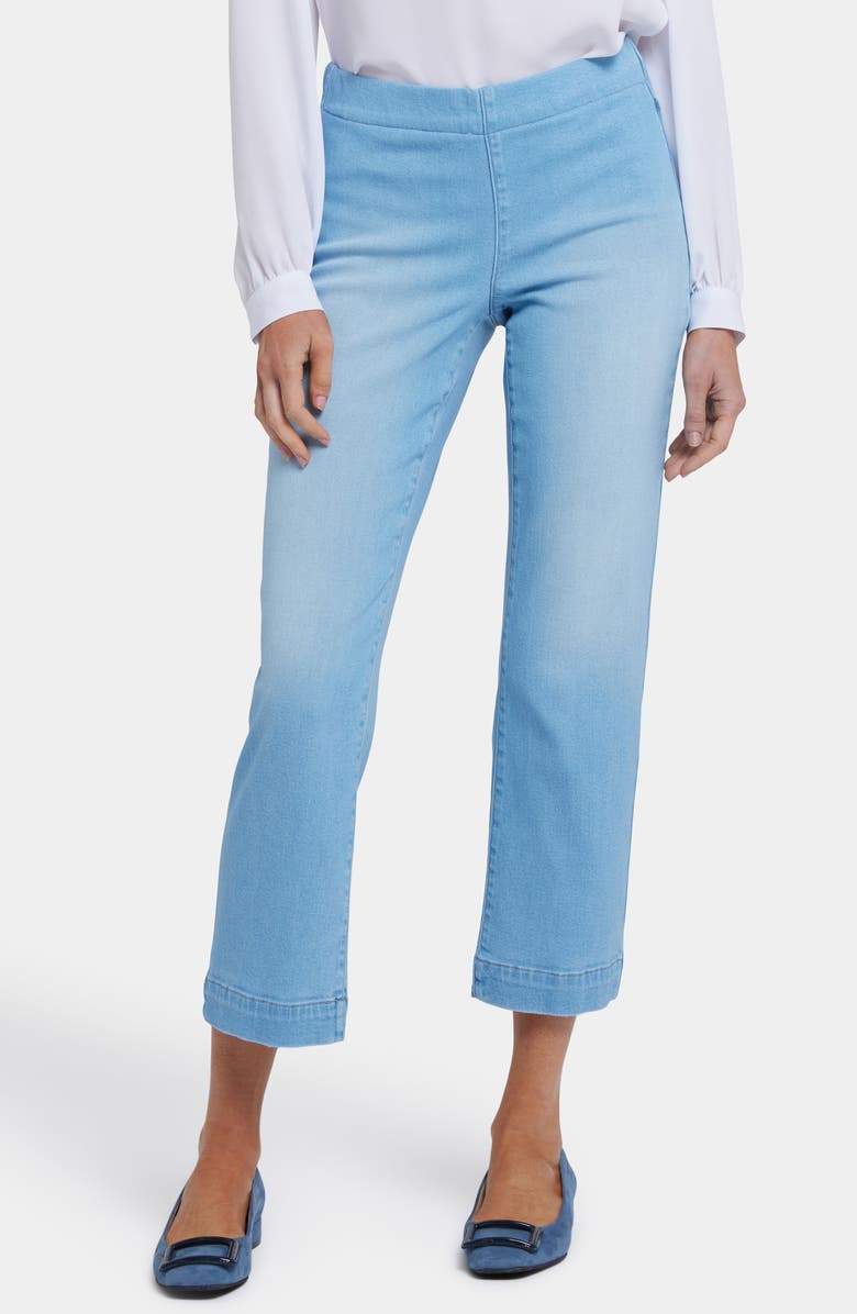 NYDJ Bailey Pull-On Ankle Relaxed Straight Leg Jeans, Main, color, Canary Beach