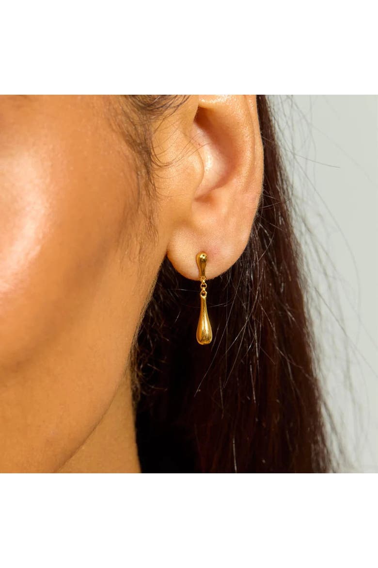 Falling Drop Earrings, Alternate, color, Gold Vermeil