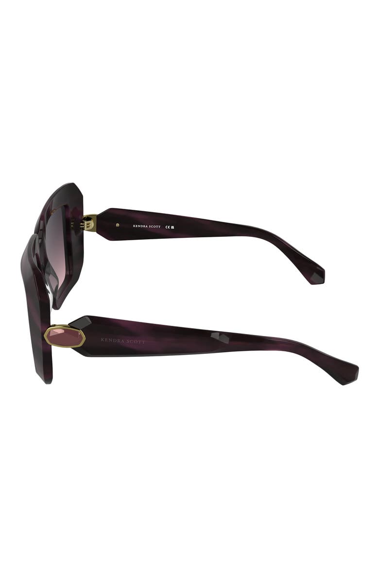 Brooke 54mm Square Sunglasses, Alternate, color, STRIPED CYCLAMEN
