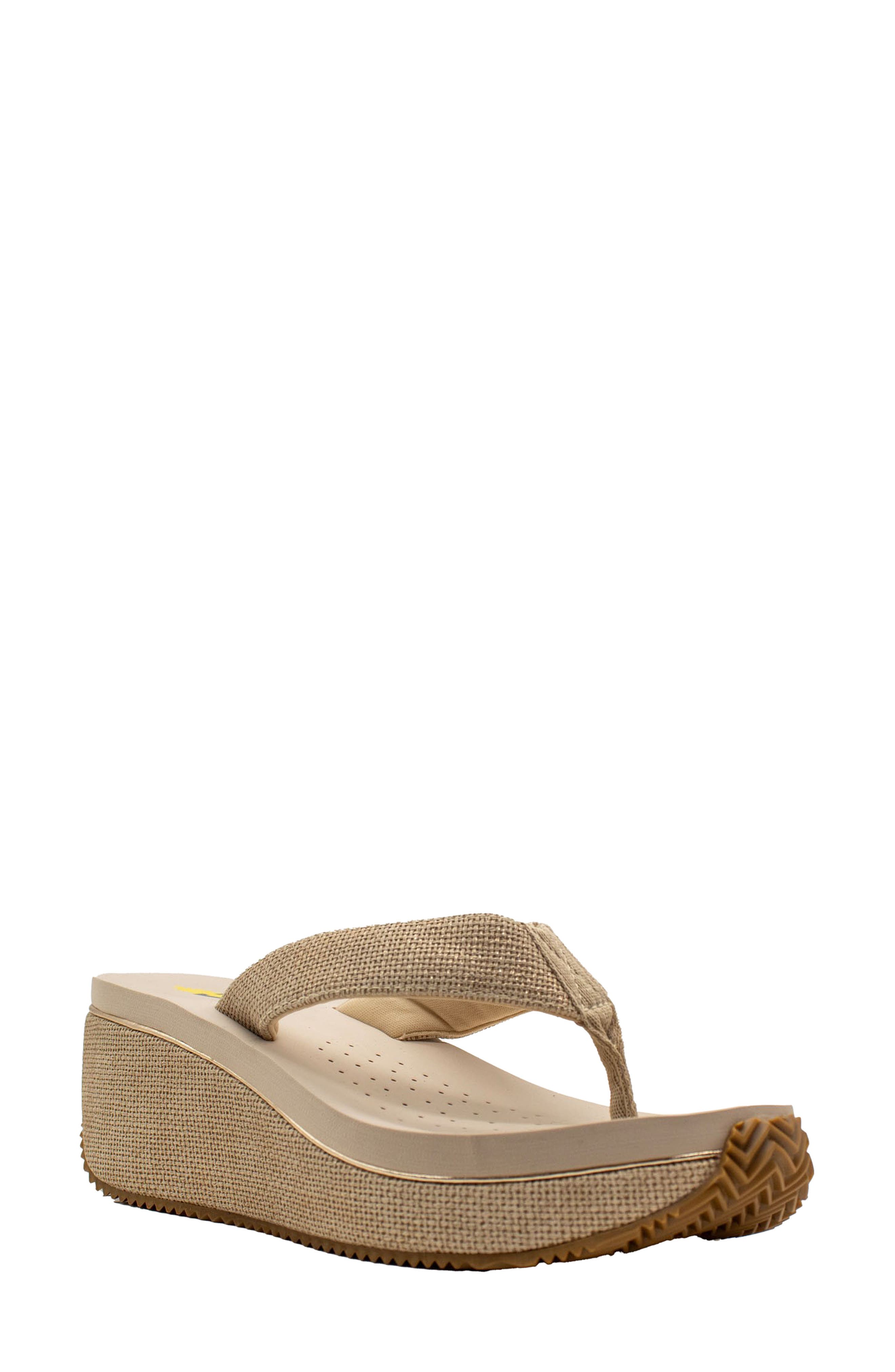 Volatile Lantern Platform Wedge Flip Flop, Main, color, 