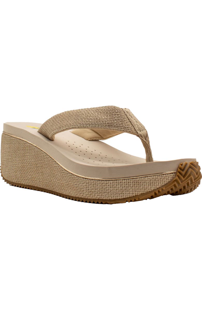 Volatile Lantern Platform Wedge Flip Flop, Main, color,