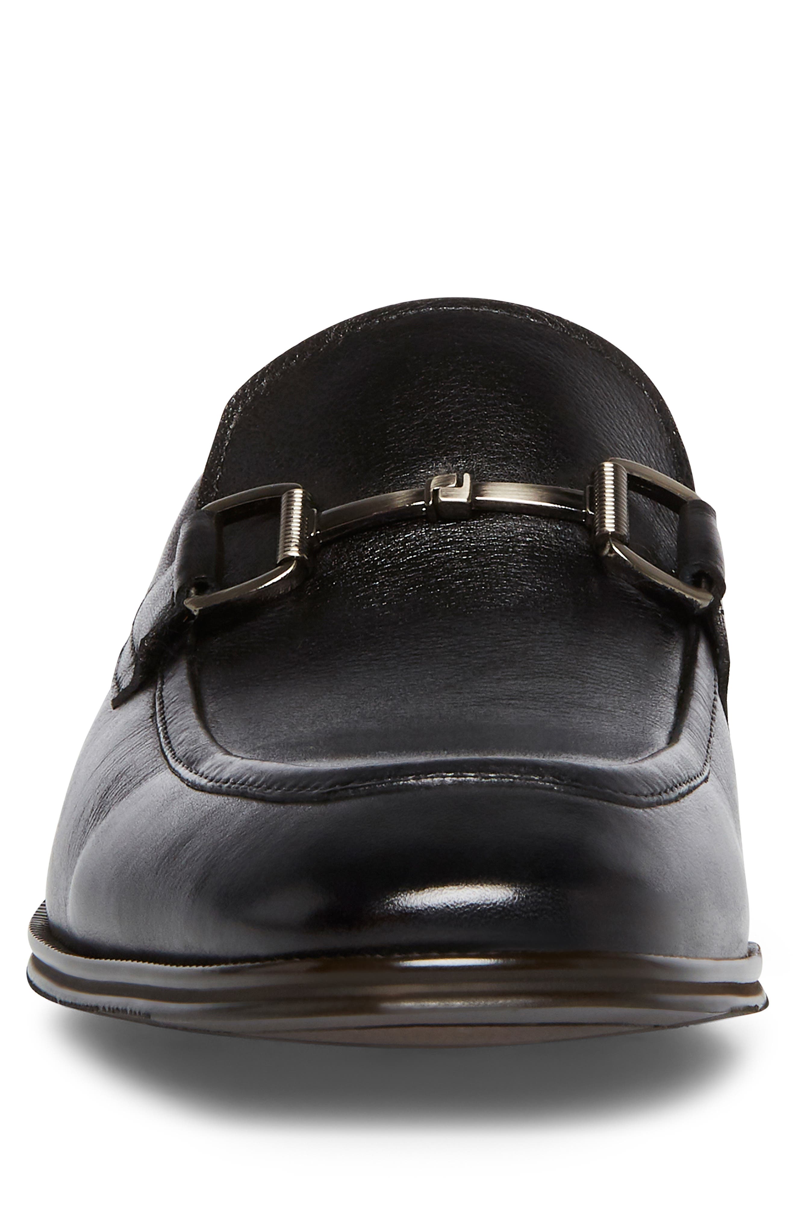 Steve Madden Aahron Leather Loafer, Alternate, color, Black