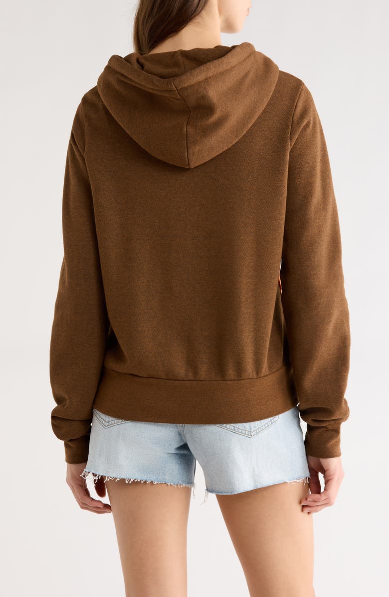 Aviator Nation Mountain Stitch Chevron Zip Hoodie, Alternate, color, Cinnamon