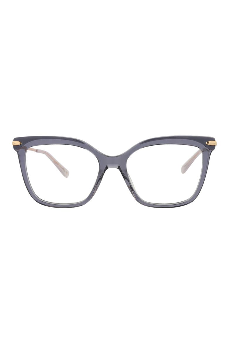 Novelty 52mm Square Optical Glasses, Main, color, BLACK GOLD TRANSPARENT