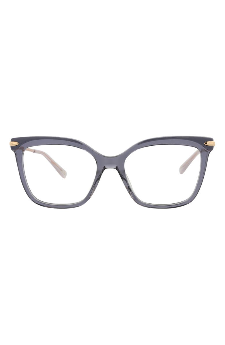 Pomellato Novelty 52mm Square Optical Glasses, Main, color, Black Gold Transparent