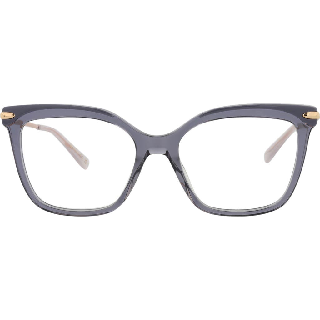 Pomellato Novelty 52mm Square Optical Glasses In Black Gold Transparent