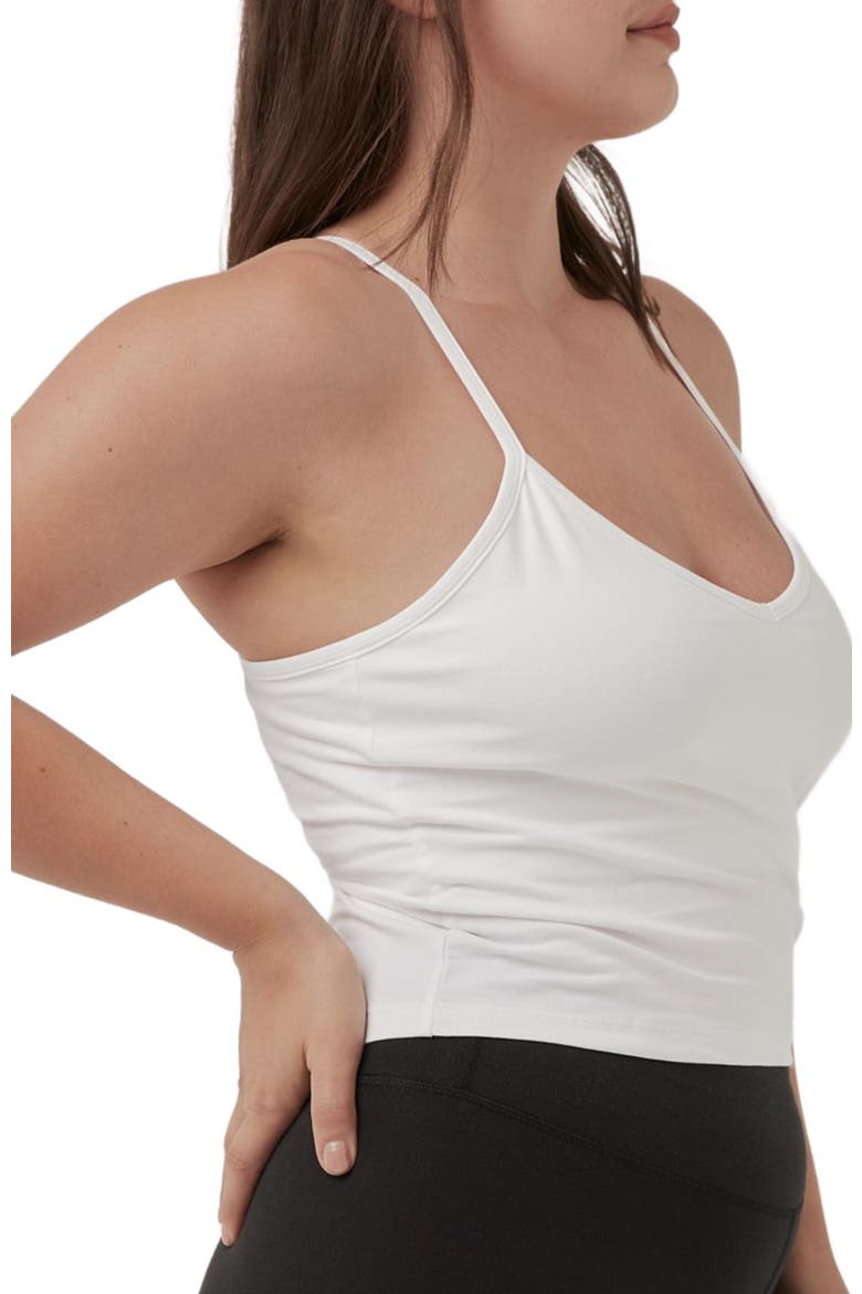 Organic Cotton Everyday Shelf Bra Cropped Camisole 3-Pack, Alternate, color, White