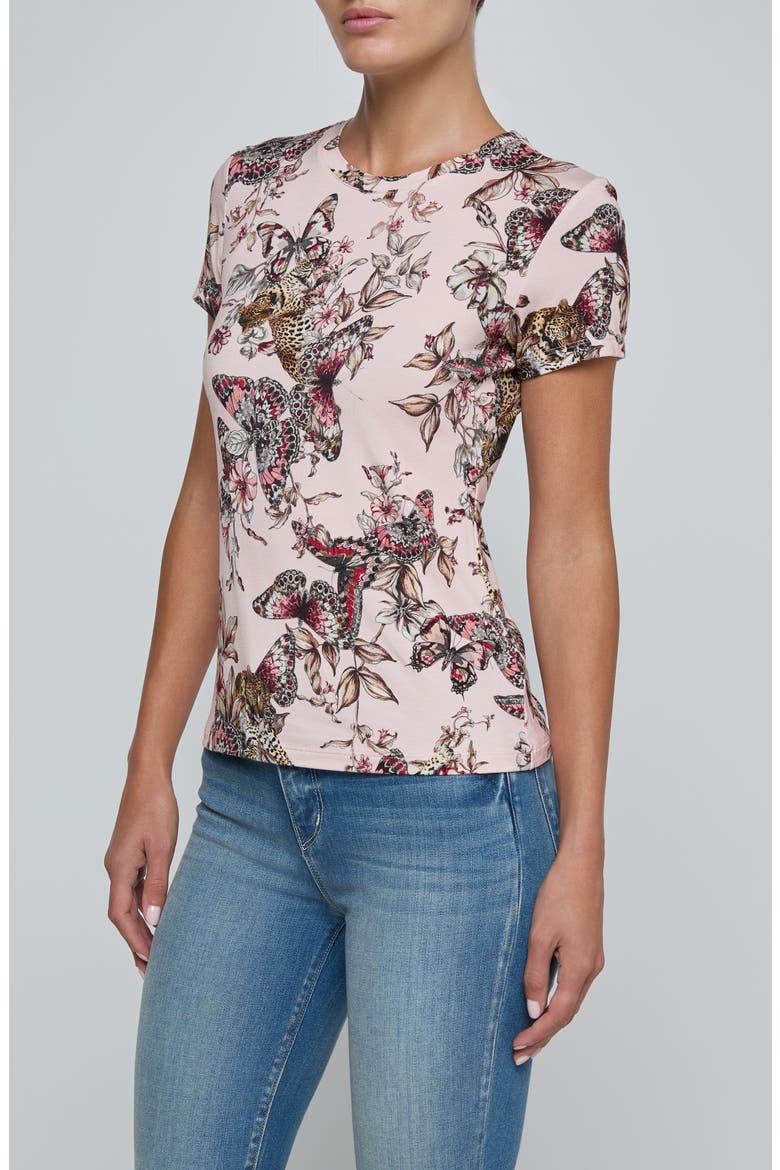 Ressi Butterfly Jungle Print T-Shirt, Alternate, color, NECTAR PINK MULTI BUTTERFLY