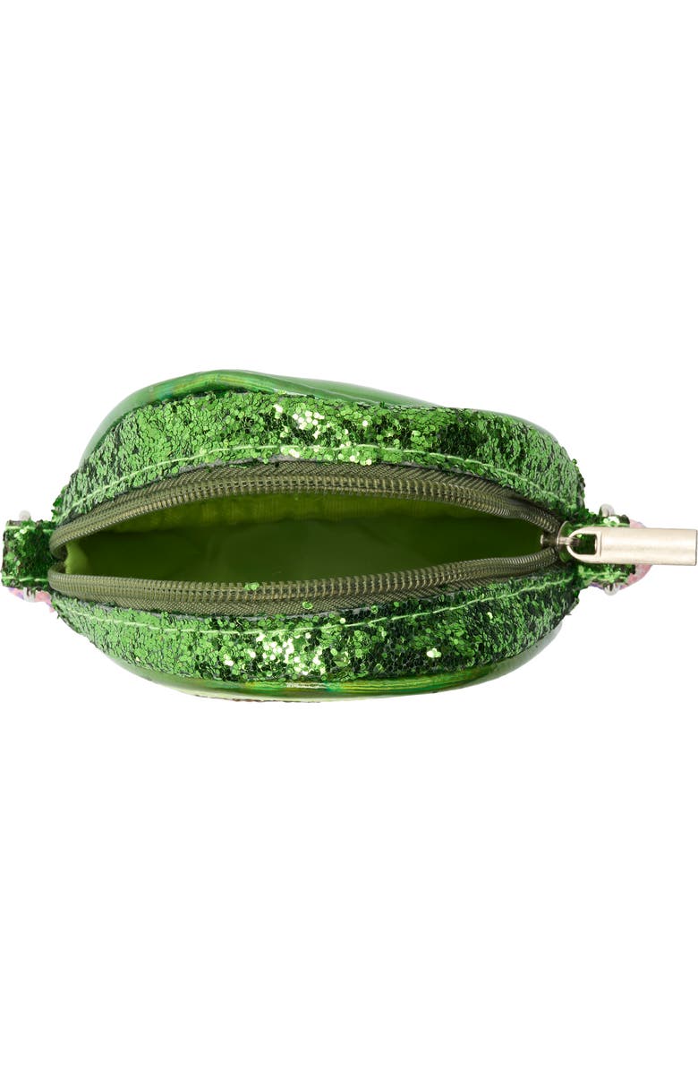 Piper & Jax Kids' Glitter Avocado Crossbody Bag, Alternate, color, Green