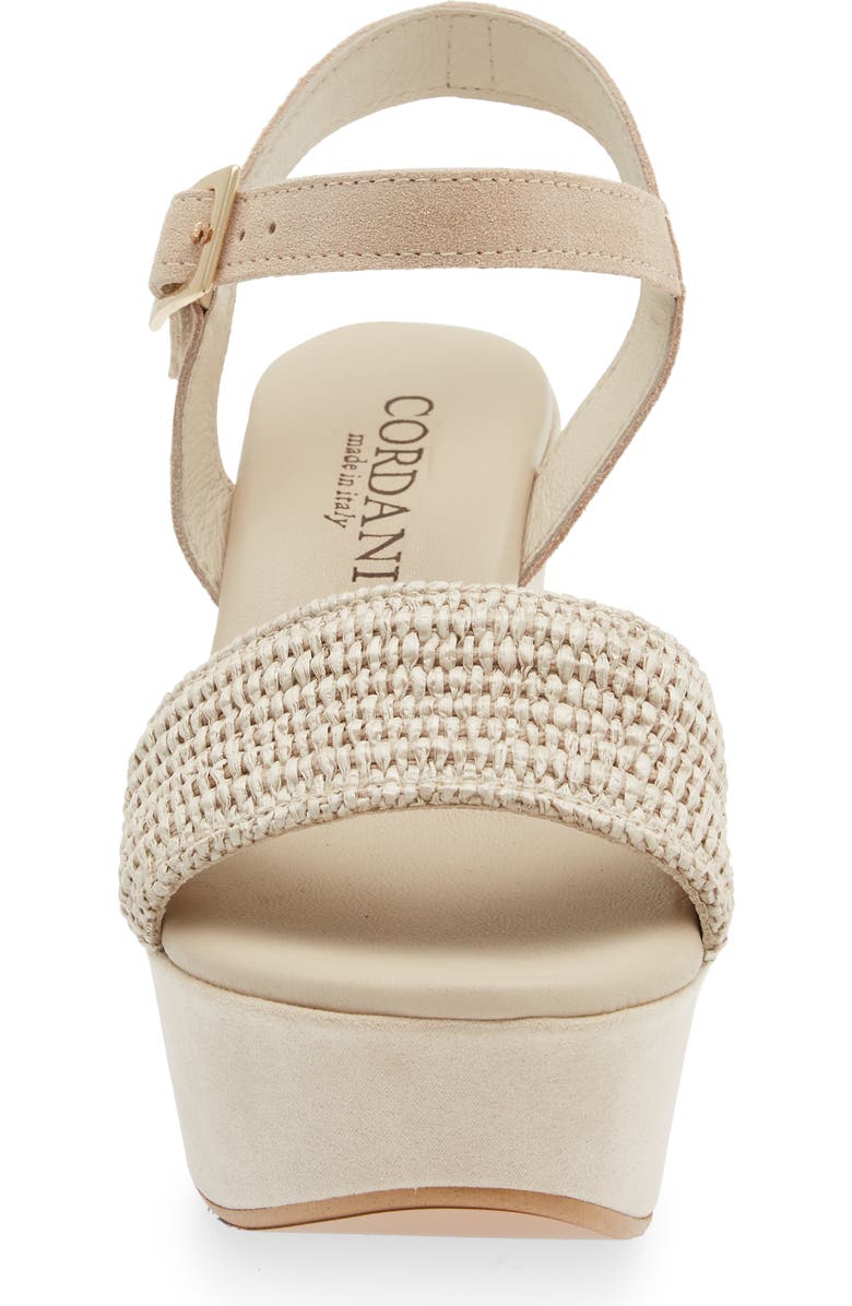 Cordani Liona Raffia Platform Sandal, Alternate, color, Sint Beige
