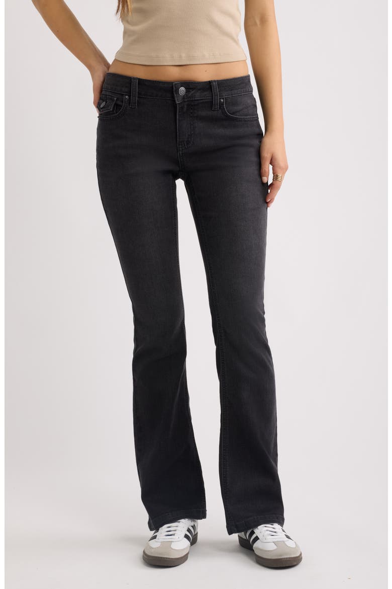 Low Rise Bootcut Jeans, Main, color, WASHED BLACK