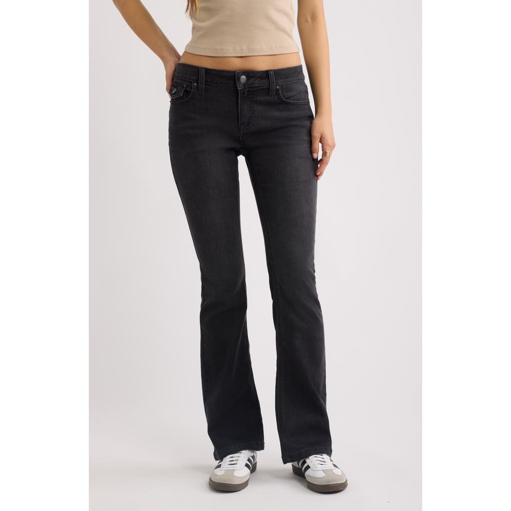 Bp. Low Rise Bootcut Jeans In Washed Black